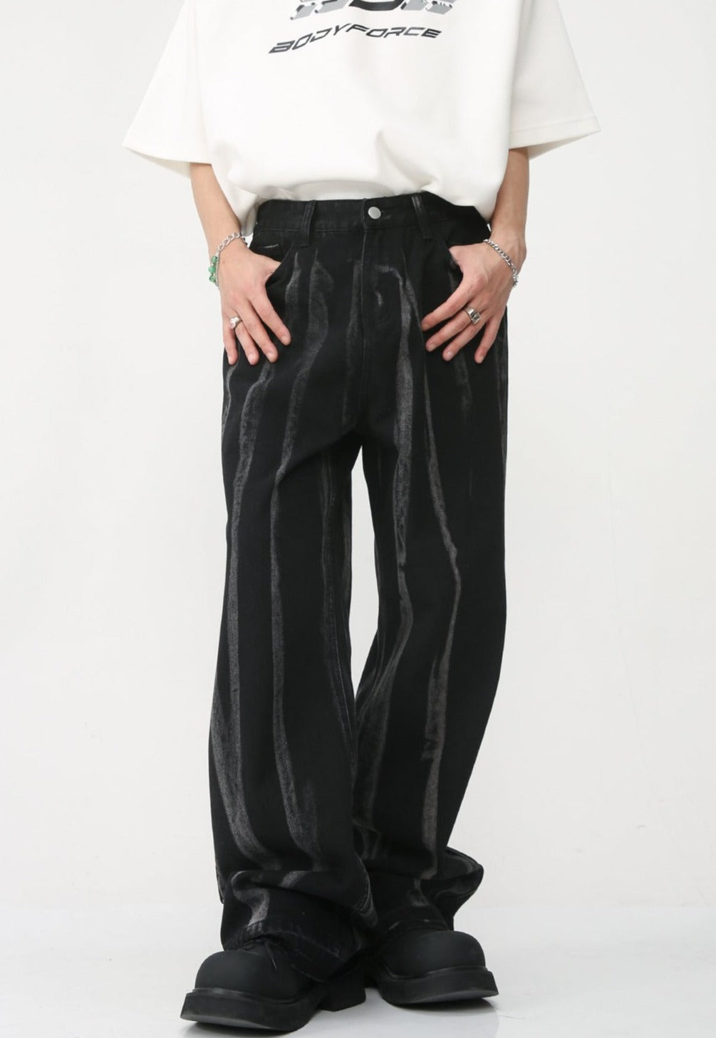 Bleach Denim Pants