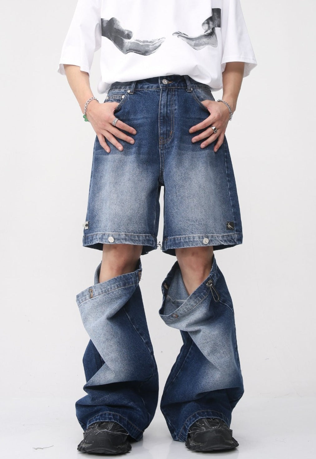 Detachable Denim Pants