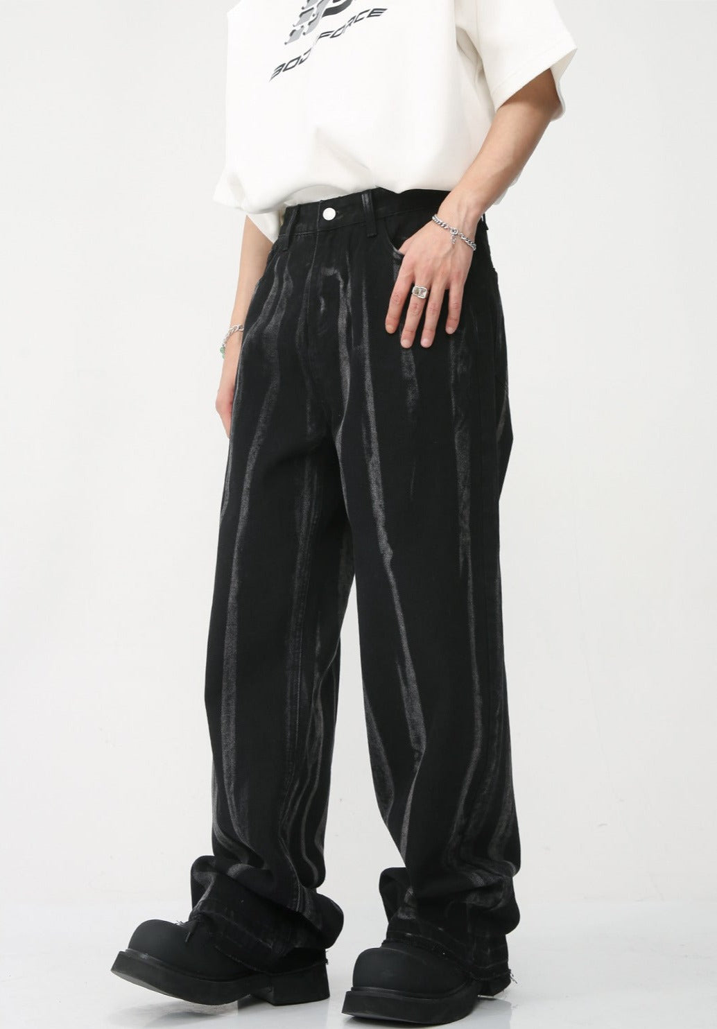 Bleach Denim Pants