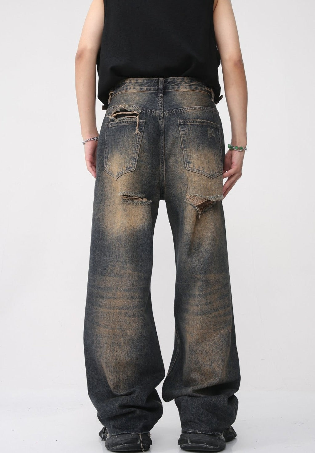 Cut Denim Pants