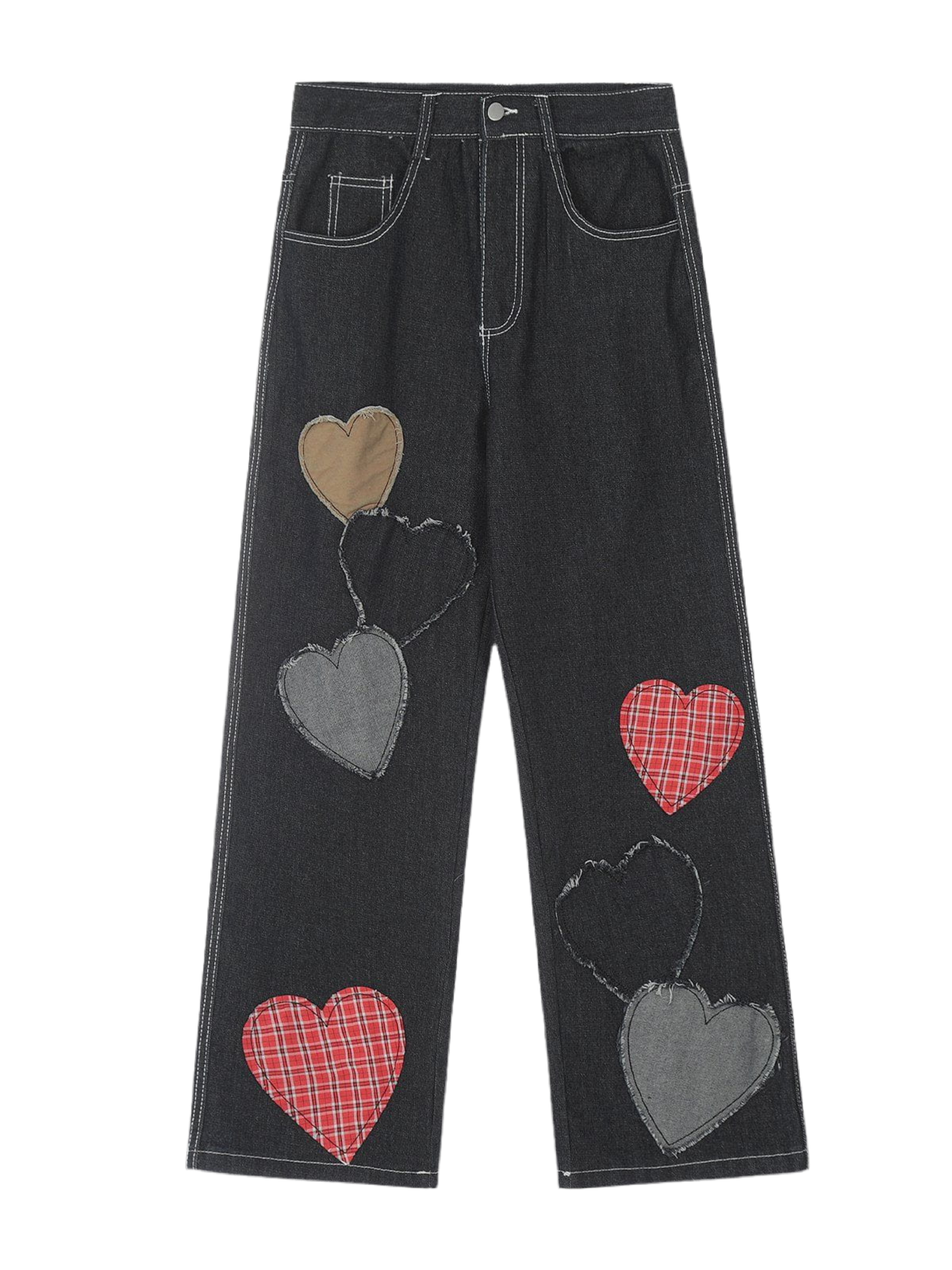 Applique Heart Jeans