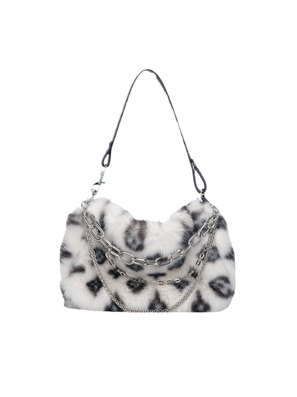 NB Leopard Fleece Chain Bag