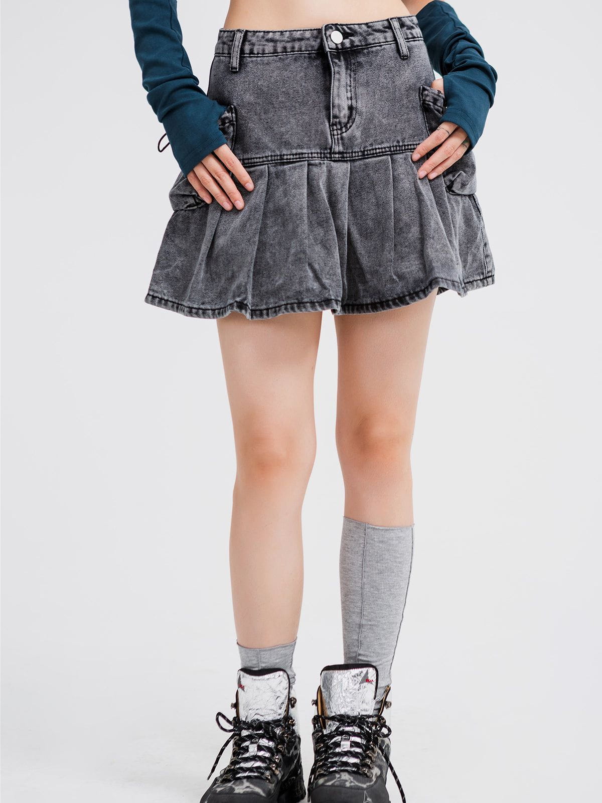 NB Fold Skirt Denim