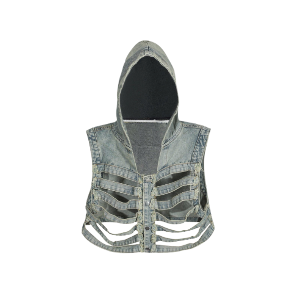 NB Skeleton Denim Vest