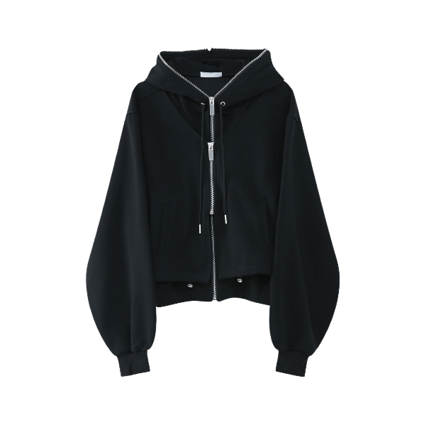 Comfy Plain Zipper Hoodie 