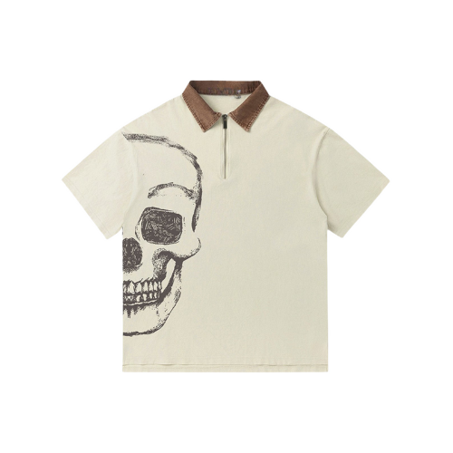 NB Skull Print Polo Shirt