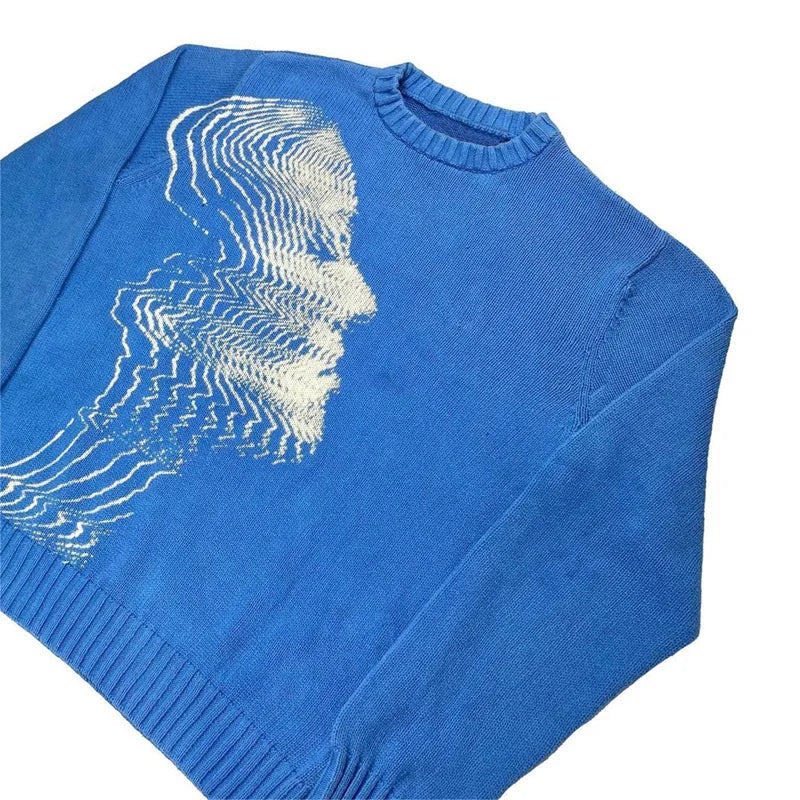 NB Knit Face Print Sweater