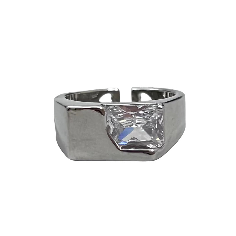 NB Silver Diamond Ring