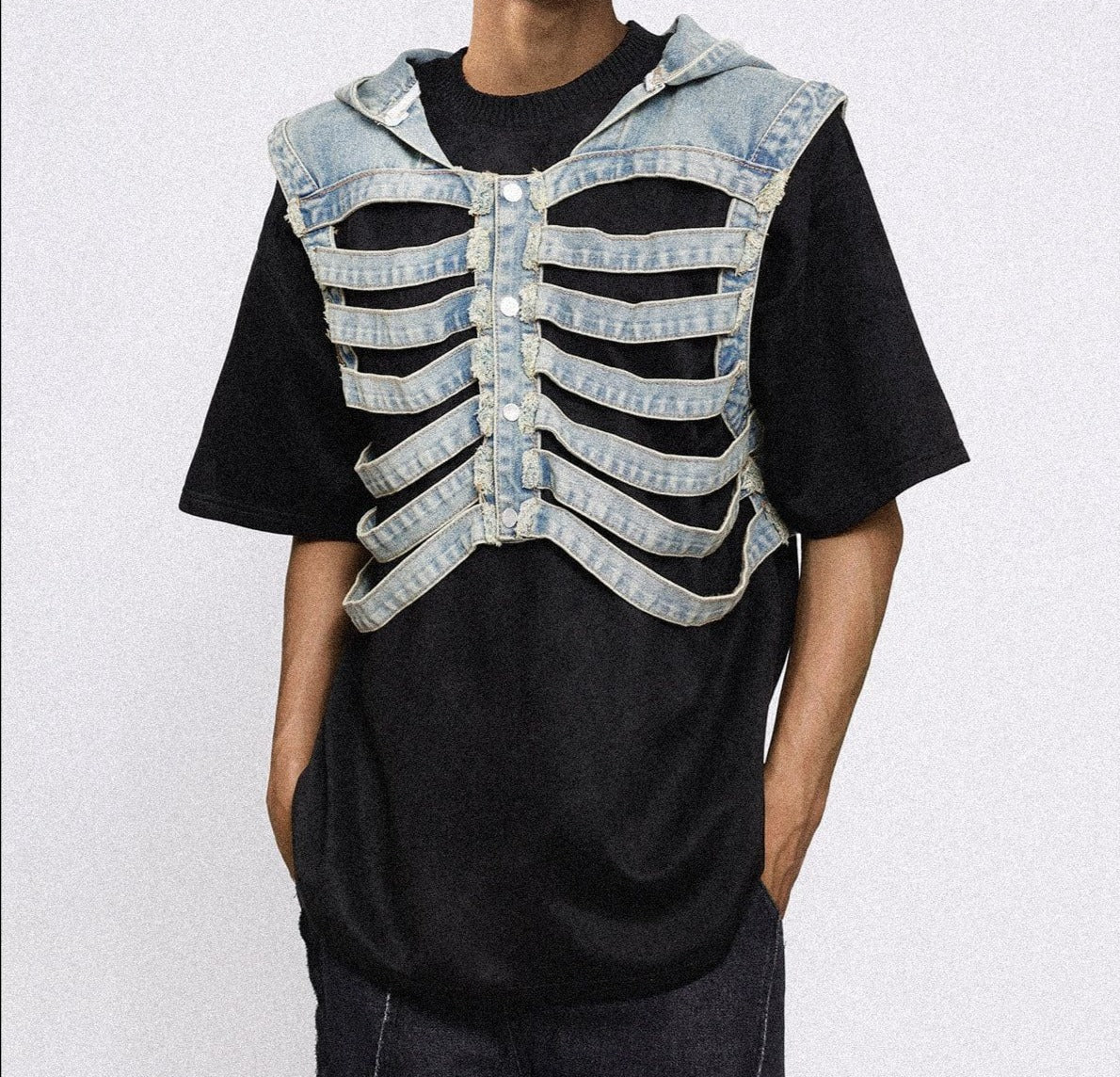 NB Skeleton Denim Vest